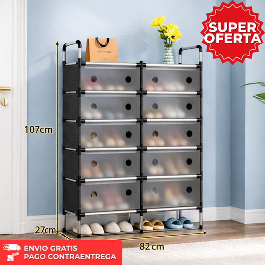 Zapatero 6 niveles DOBLE CON TAPA
