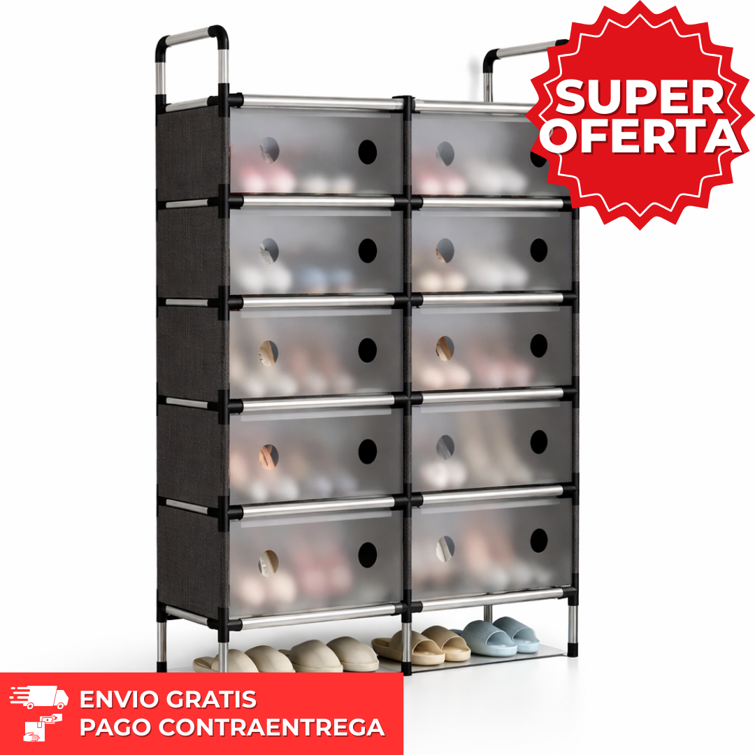Zapatero 6 niveles DOBLE CON TAPA